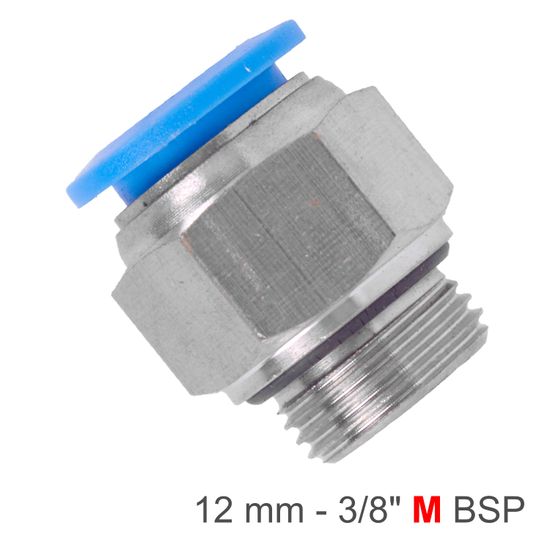 AIRCRAFT Pu Fitting Str. Stud W/o-ring 12mm-3/8' M